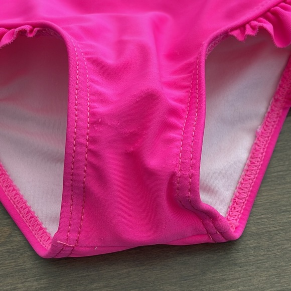 JOE FRESH Baby Girl Bathing Suit Swim Set Two-Piece Pink White Daisy Ruffle - Picture 13 of 13